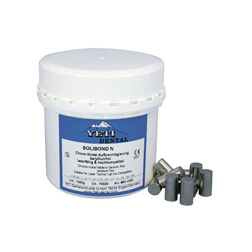 Solibond N Métal Ni.Cr Yeti Nickel Chrome pour Céramique 1Kg - Massilia Dental - Fournitures Matériel Cabinet Dentaire
