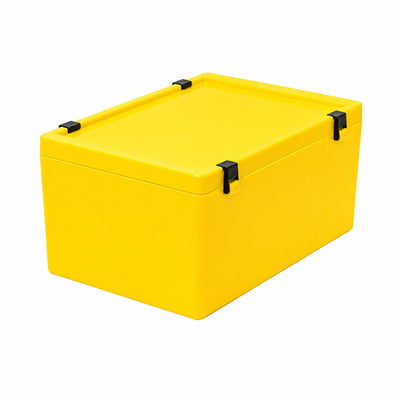 Speiko boite transport prothèse jaune très résistante 4.5 litres