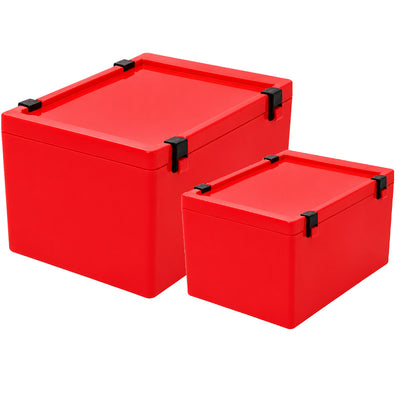 Speiko boite transport laboratoire rouge très résistante duo