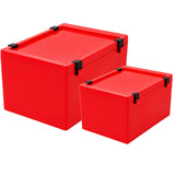 Speiko boite transport laboratoire rouge très résistante duo