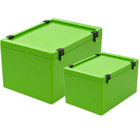 Speiko boite transport prothèse laboratoire verte très résistante duo