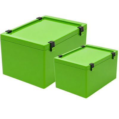 Speiko boite transport prothèse laboratoire verte très résistante duo