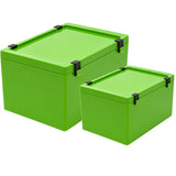 Speiko boite transport prothèse laboratoire verte très résistante duo