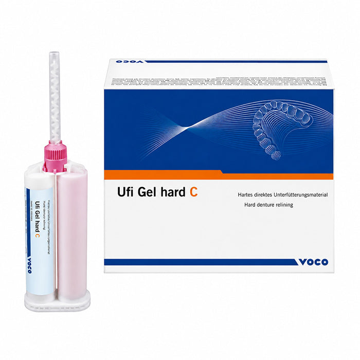 Ufi Gel Hard C silicone rebasage dur Voco traitement direct seringue