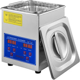 Ultrasons 2 litres chauffage 0 à 80°C avec panier et couvercle vue ouvert