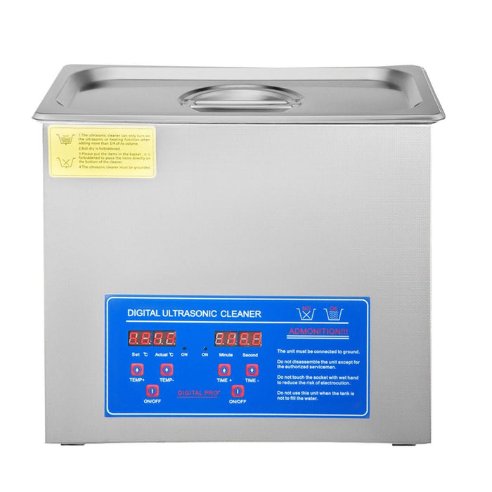 Ultrasons 10 Litres Chauffage 0 à 80°C - Panier et Couvercle - Massilia Dental - Fournitures Matériel Cabinet Dentaire