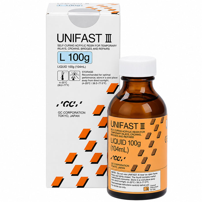 Unifast 3 GC liquide pour résine provisoire laboratoire dentaire 104 ml