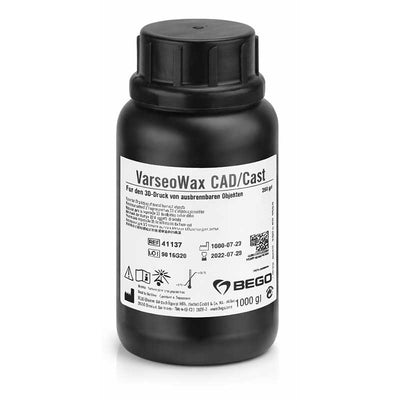 VarseoWax Cast BEGO flacon de résine calcinable pour stellite imprimé