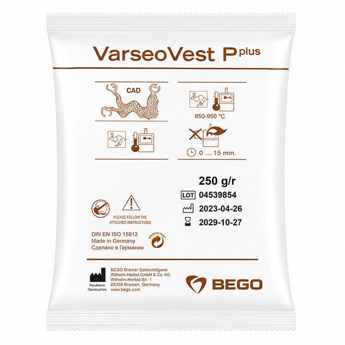 VarseoVest P Plus Bego revêtement impression résine 3d calcinable