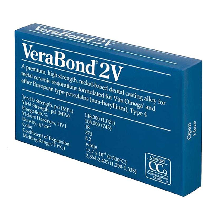 alt="Verabond 2V alliage Ni-cr pour céramique boite"