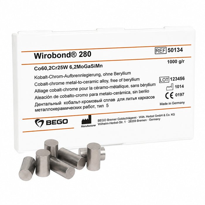 Wirobond 280 BEGO – Alliage Co-Cr métal céramique ISO 9693-1