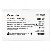 Wirocer Plus métal Ni Cr Bego pour armature céramique sans beryllium boite 1 kg