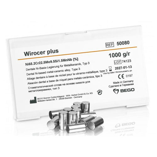 Wirocer Plus Métal Ni Cr Bego - Armature - Couronne Bridge - Massilia Dental - Fournitures Matériel Cabinet Dentaire