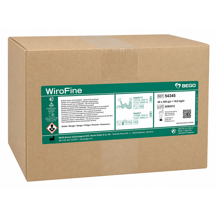 Wirofine revêtement stellite Bego chauffe rapide ou normale