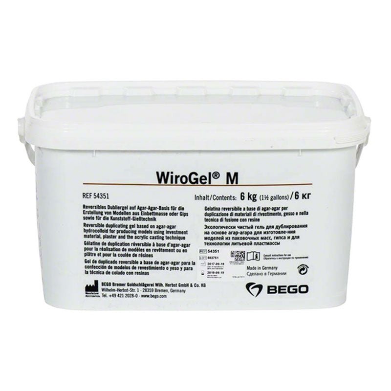 WiroGel M BEGO gélatine de duplication pour revêtement plâtre et résine