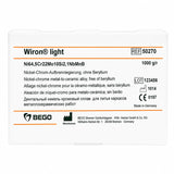 Wiron Light nouvel alliage céramique nickel chrome Bego sans beryllium