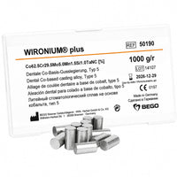 Wironium Plus Bego métal stellite chrome cobalt grande élasticité boite 1 kg