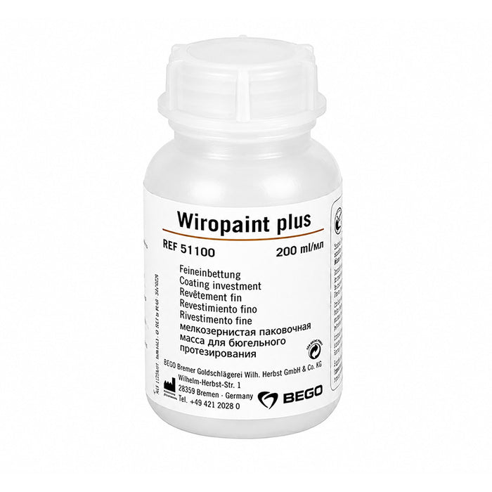 Wiropaint Plus Bego revêtement fin pour stellite surface de coulée propre