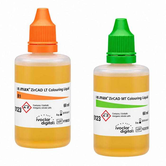 E-max Zircad Colouring liquide teinte A-D infiltration et coloration au pinceau des zircones blanches