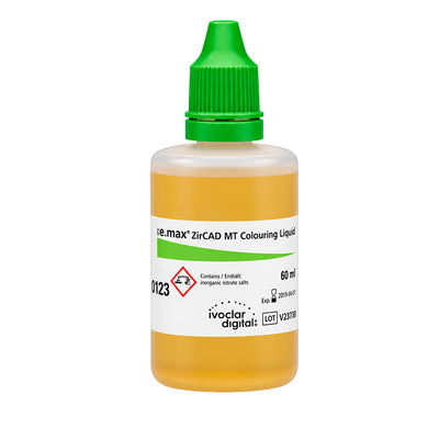 E-max Zircad Colouring liquide MT teinte A-D infiltration et coloration au pinceau des zircones blanches