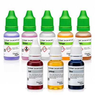 E - max Zircad Colouring MT infiltration au pinceau des chapes zircone avec indicator