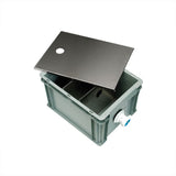 alt="Bac de décantation économique 14 litres - couvercle inox - Massilia Dental"